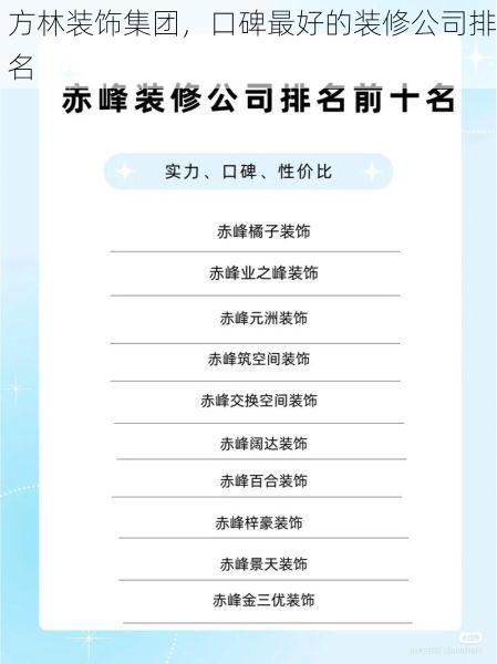 方林装饰集团，口碑最好的装修公司排名