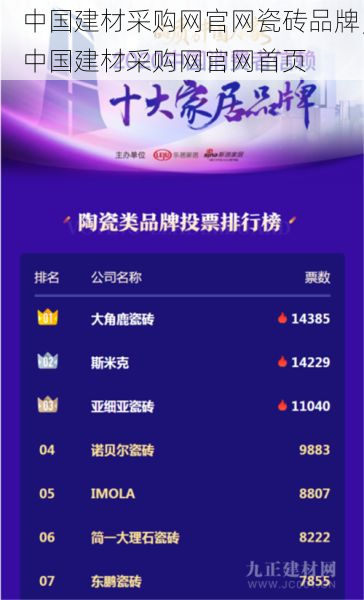 中国建材采购网官网瓷砖品牌，中国建材采购网官网首页