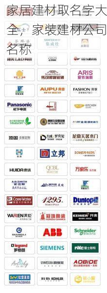 家居建材取名字大全，家装建材公司名称