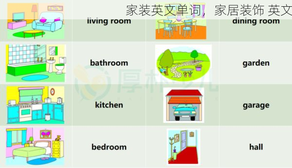 家装英文单词，家居装饰 英文