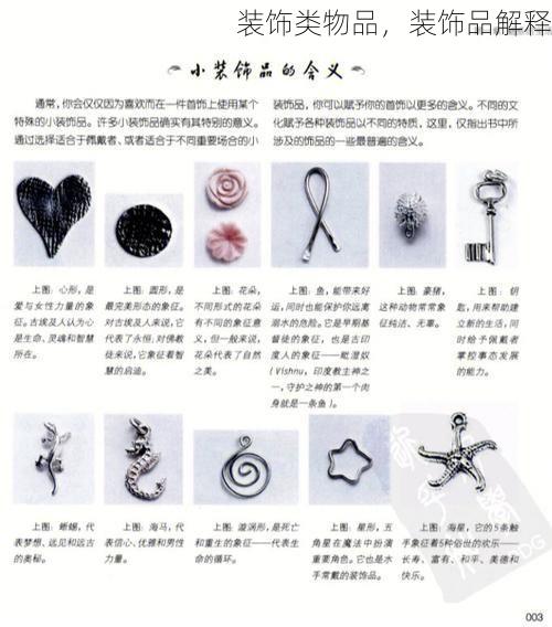 装饰类物品，装饰品解释