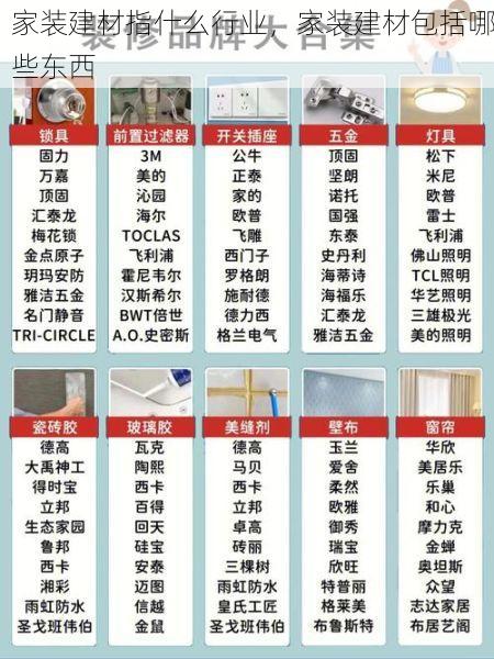 家装建材指什么行业，家装建材包括哪些东西
