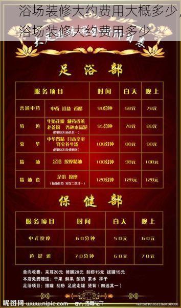 浴场装修大约费用大概多少，浴场装修大约费用多少