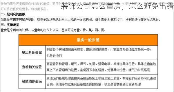装饰公司怎么量房，怎么避免出错