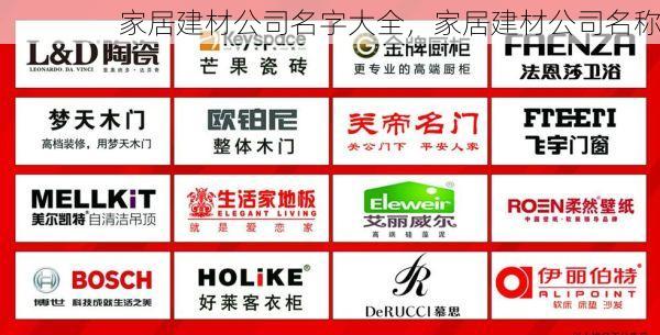 家居建材公司名字大全，家居建材公司名称
