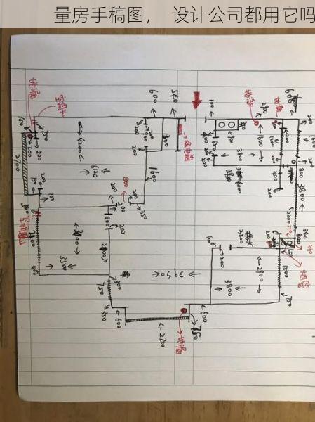 量房手稿图，  设计公司都用它吗