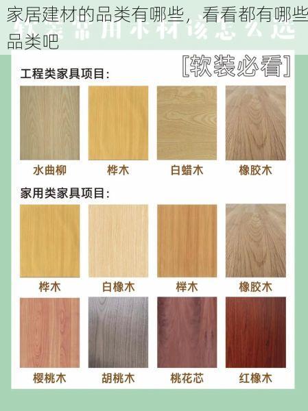 家居建材的品类有哪些，看看都有哪些品类吧