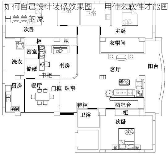 如何自己设计装修效果图，  用什么软件才能画出美美的家