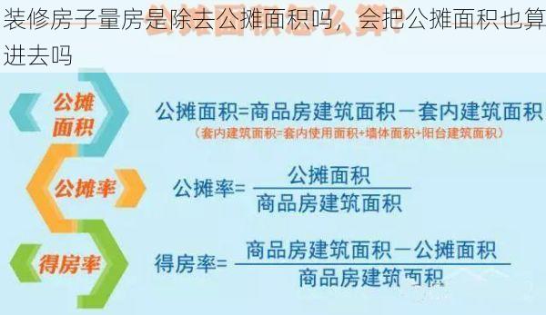 装修房子量房是除去公摊面积吗，会把公摊面积也算进去吗