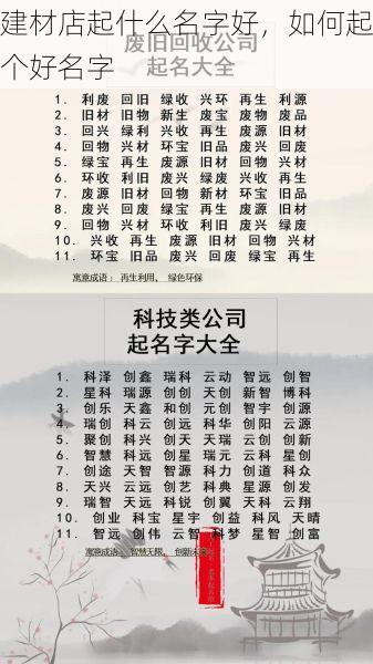 建材店起什么名字好，如何起个好名字