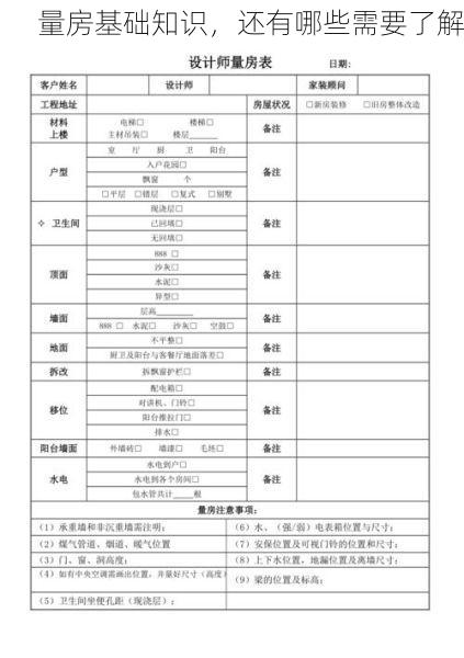 量房基础知识，还有哪些需要了解