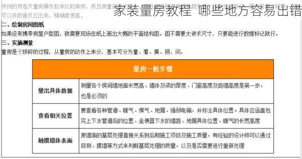 家装量房教程  哪些地方容易出错