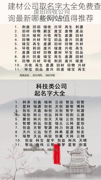 建材公司取名字大全免费查询最新哪些网站值得推荐